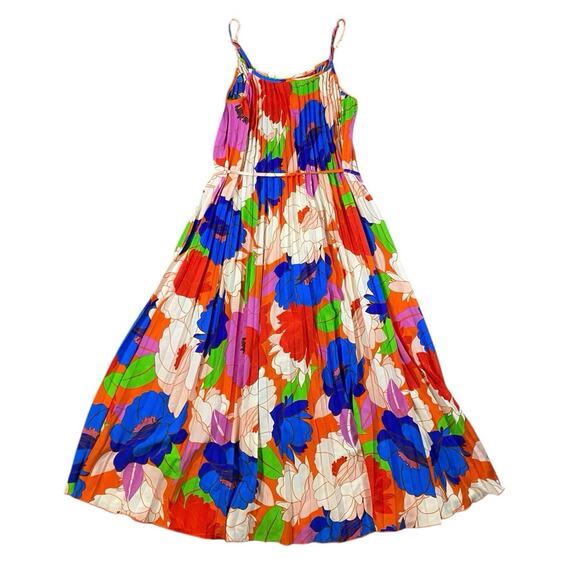 Sam Edelman Retro Floral Plisse Dress - S - Picture 4 of 4